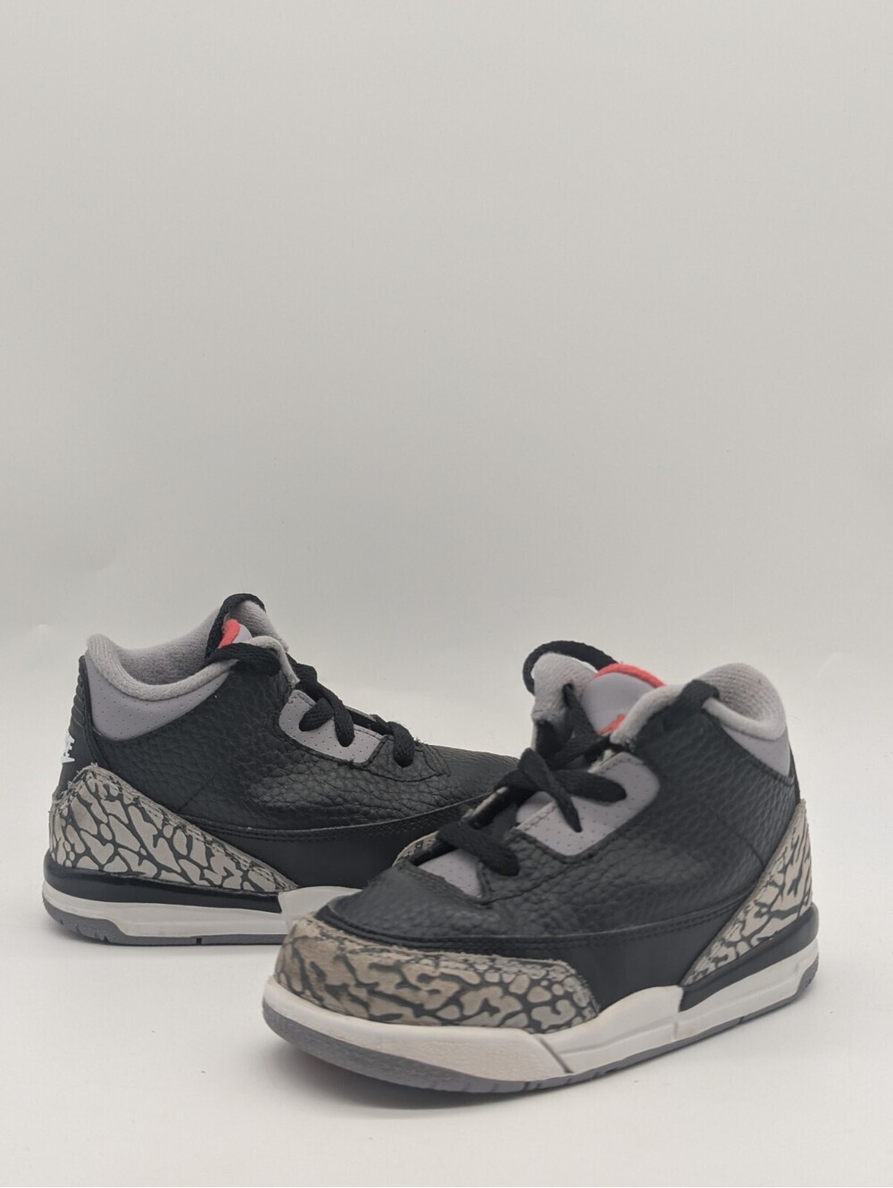 Nike Air Jordan 3 Toddler Size 7C 7K Kids Baby Elephant Print Black 832033-021